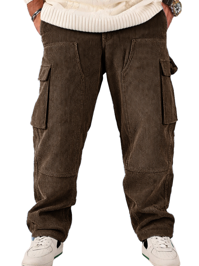 Men's Fashionable Casual Multi-Pocket Loose-Fitting Pants