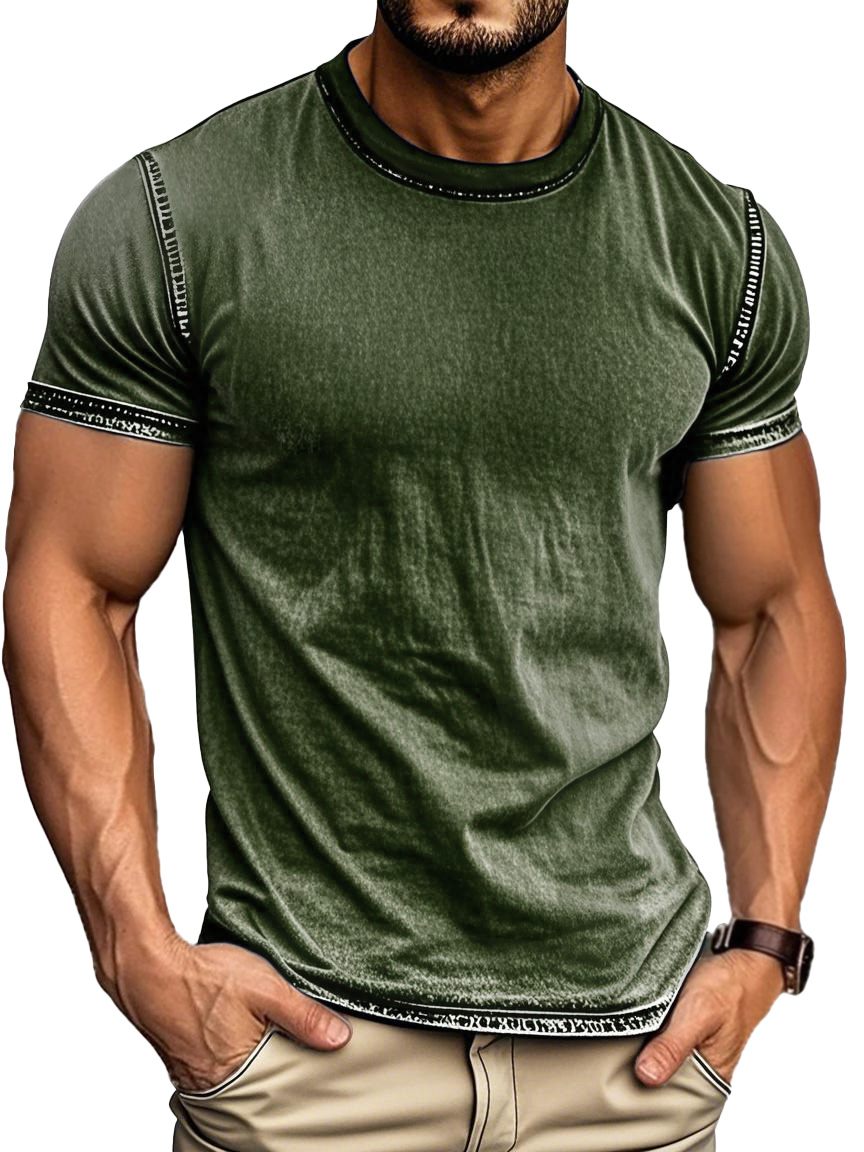 Men's Vintage Outdoor Distressed Short Sleeve T-shirt