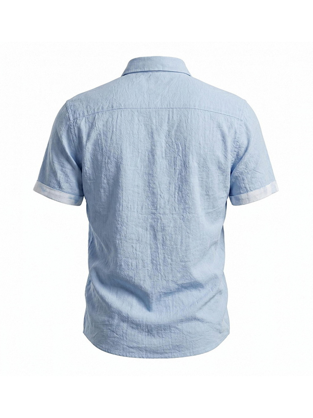 Men's Retro Linen Splatter Graffiti Casual Short-Sleeve Shirt