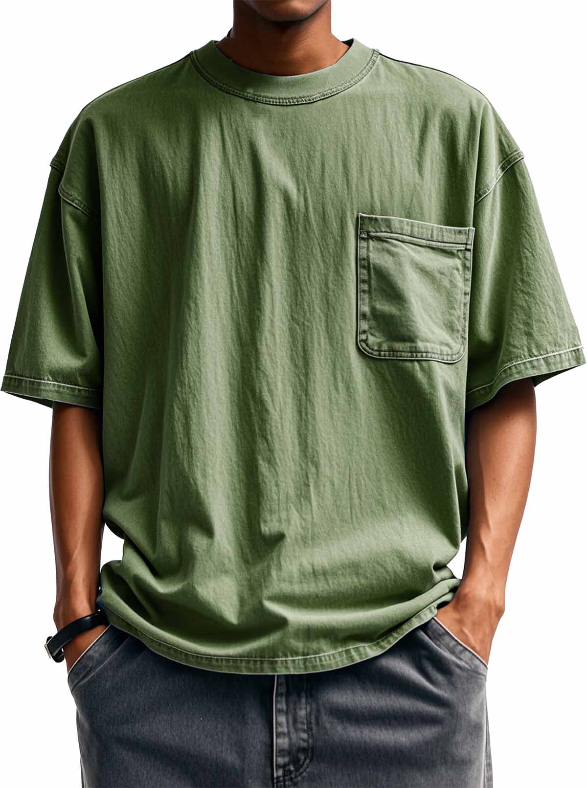 Men's Fashion Retro Round Neck Short Sleeve T-Shirt