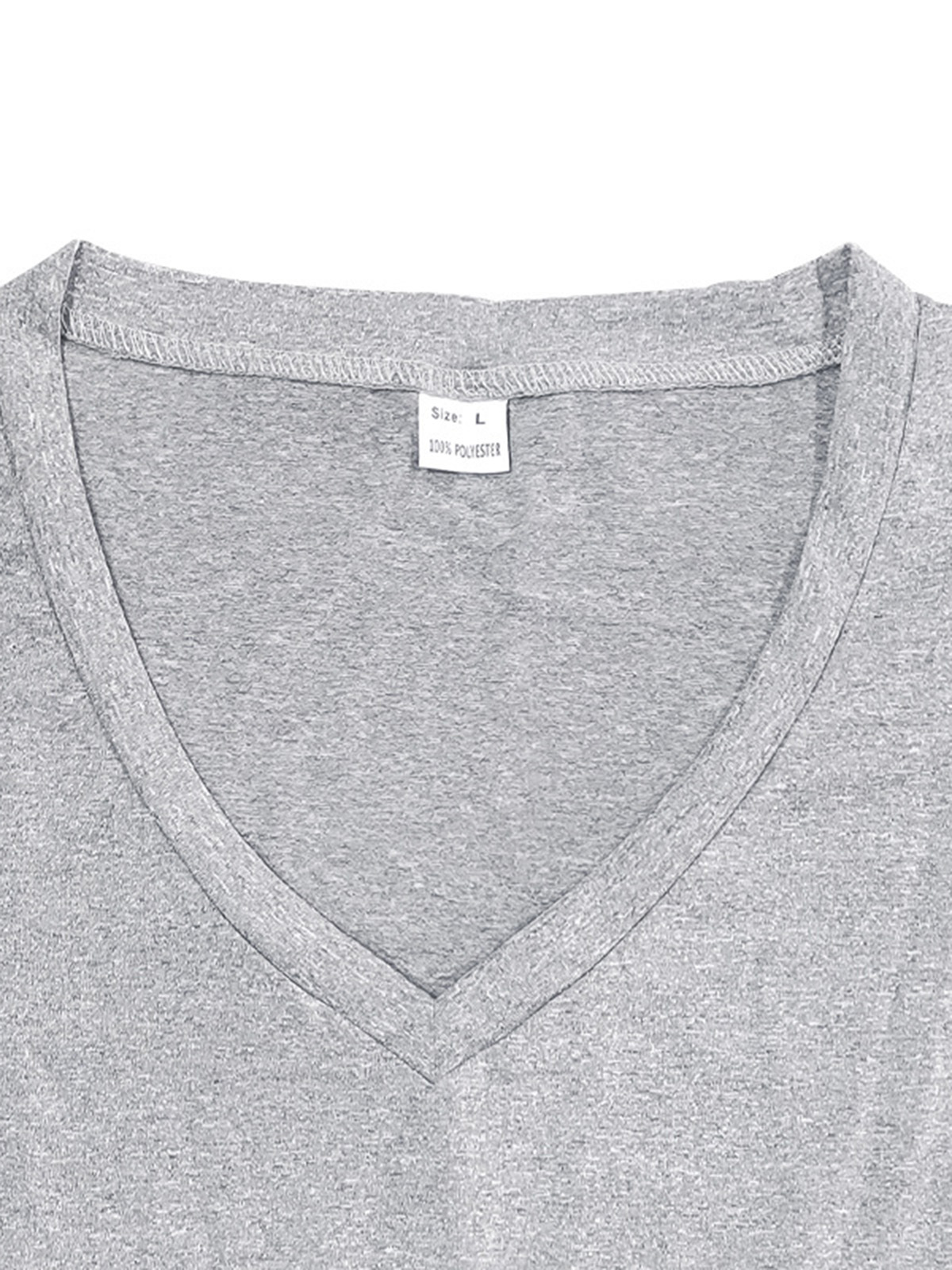Men's Summer Solid Color Comfortable V-neck Short-sleeved T-shirt