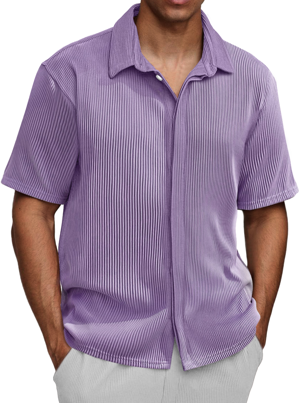 Men's Daily Ripped Casual Fashion Comfortable Short-sleeved Shirt