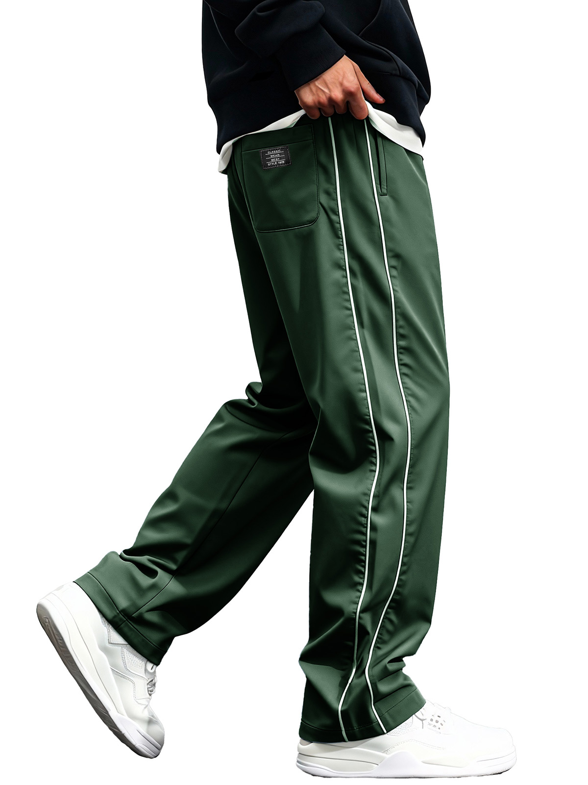 Men's Fashion Quick-Drying Sports Fabric Cargo Pants with Loose Pockets