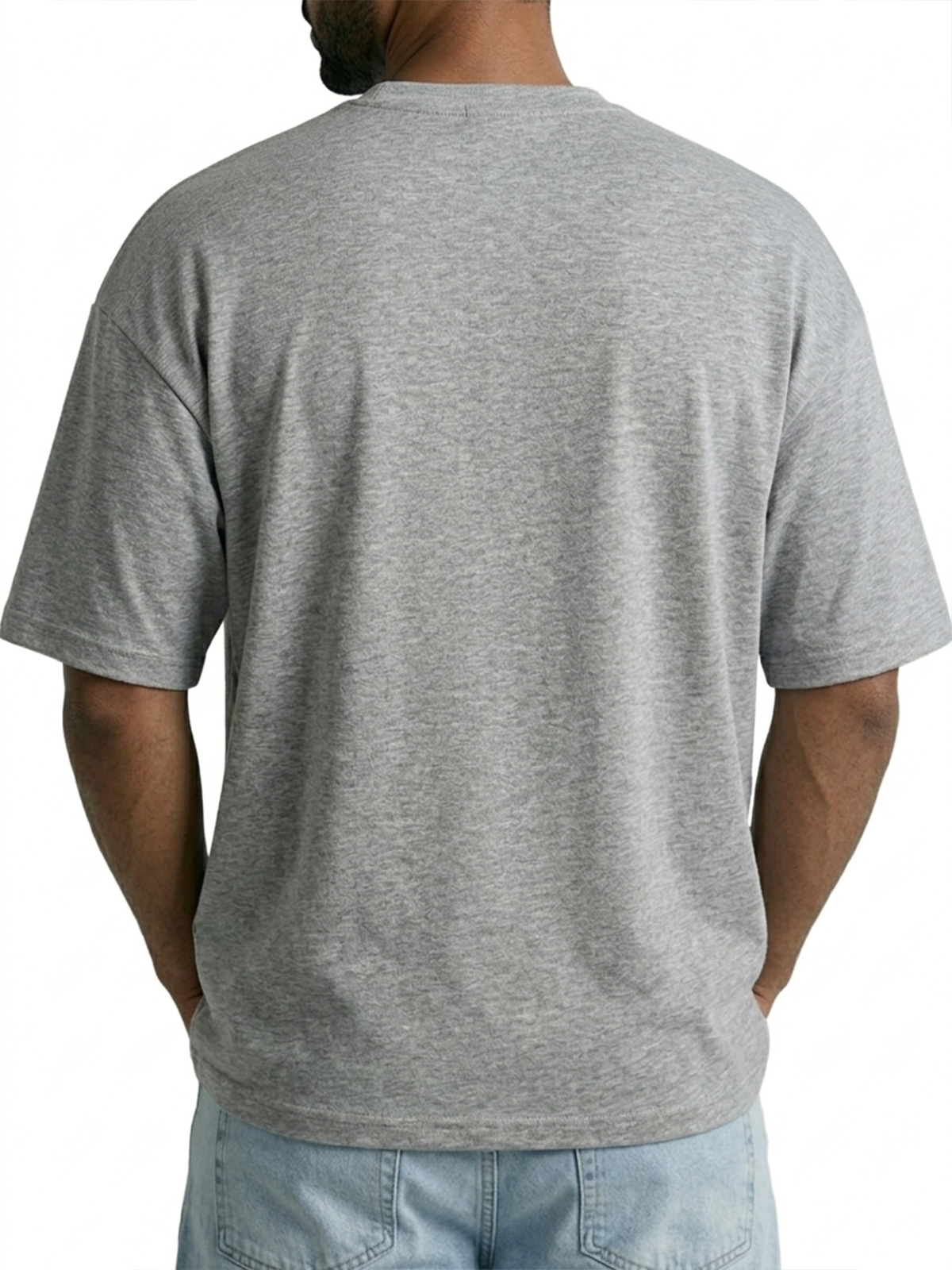 Men's Deconstructed Design Casual Crew Neck Loose Short-Sleeve T-Shirt
