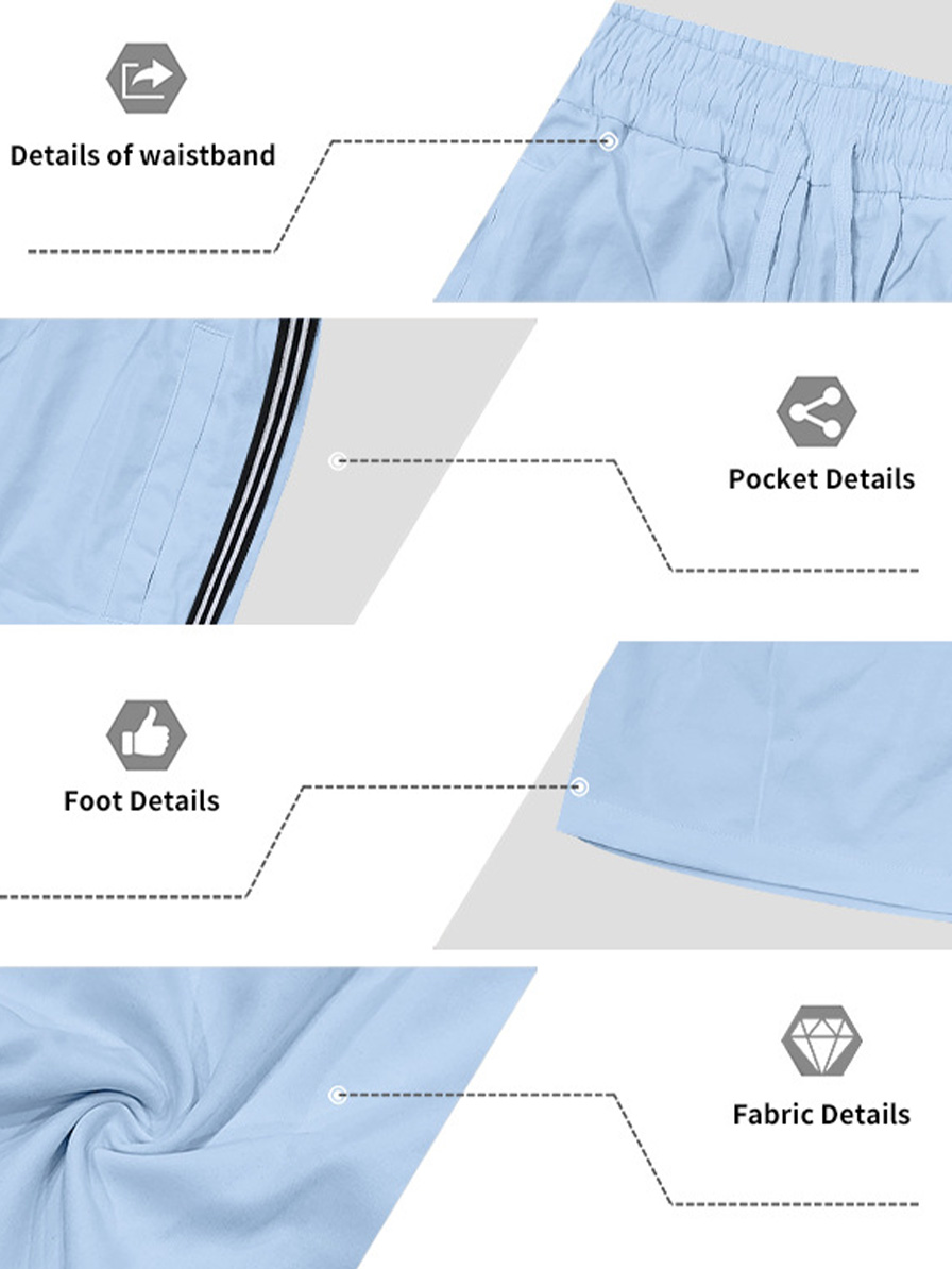 Men's Casual Beach Shorts Simple Striped and Drawstring