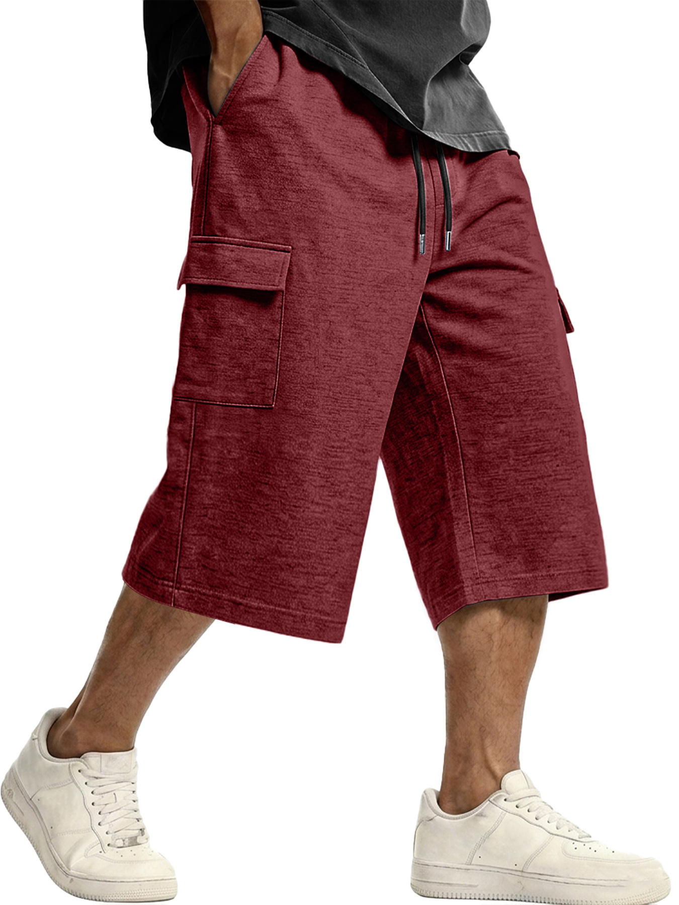 Men's Casual Comfortable Multi-pocket Cropped Loose Shorts