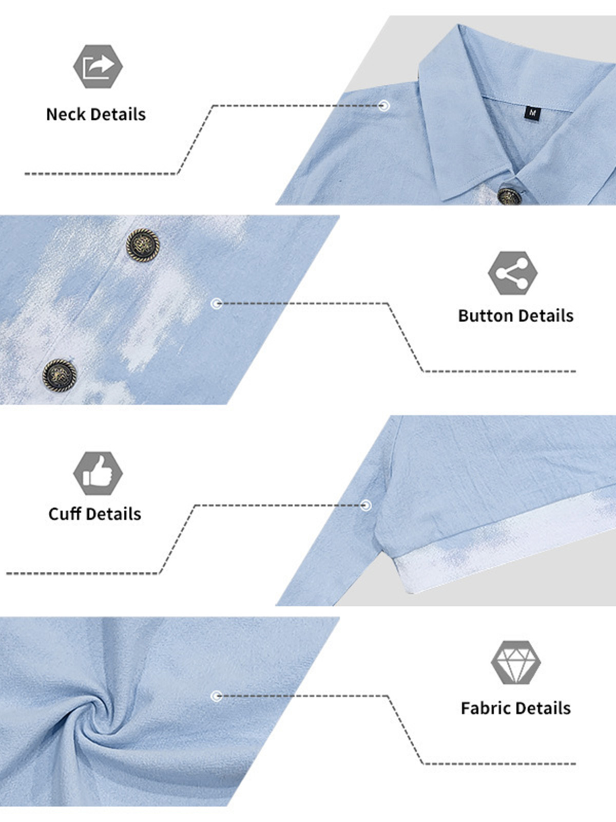 Men's Retro Linen Splatter Graffiti Casual Short-Sleeve Shirt