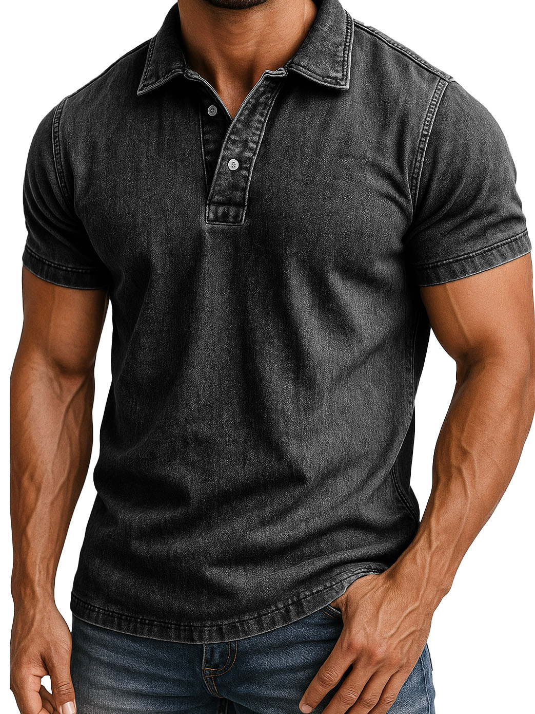 Men's Fashion Outdoor Retro Distressed Short-sleeved Polo Shirt