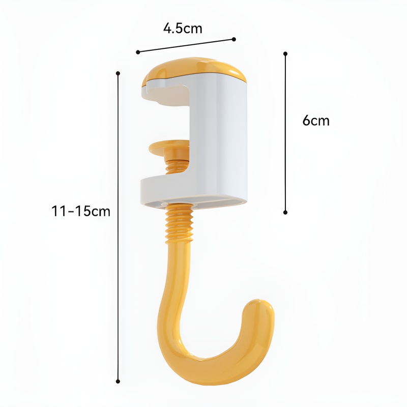 No-Nail Adjustable Desk Edge Hook