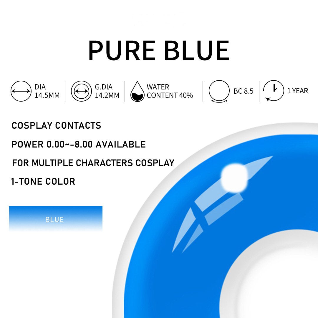 Eylumi Pure Blue Colored Contact Lenses - image 4