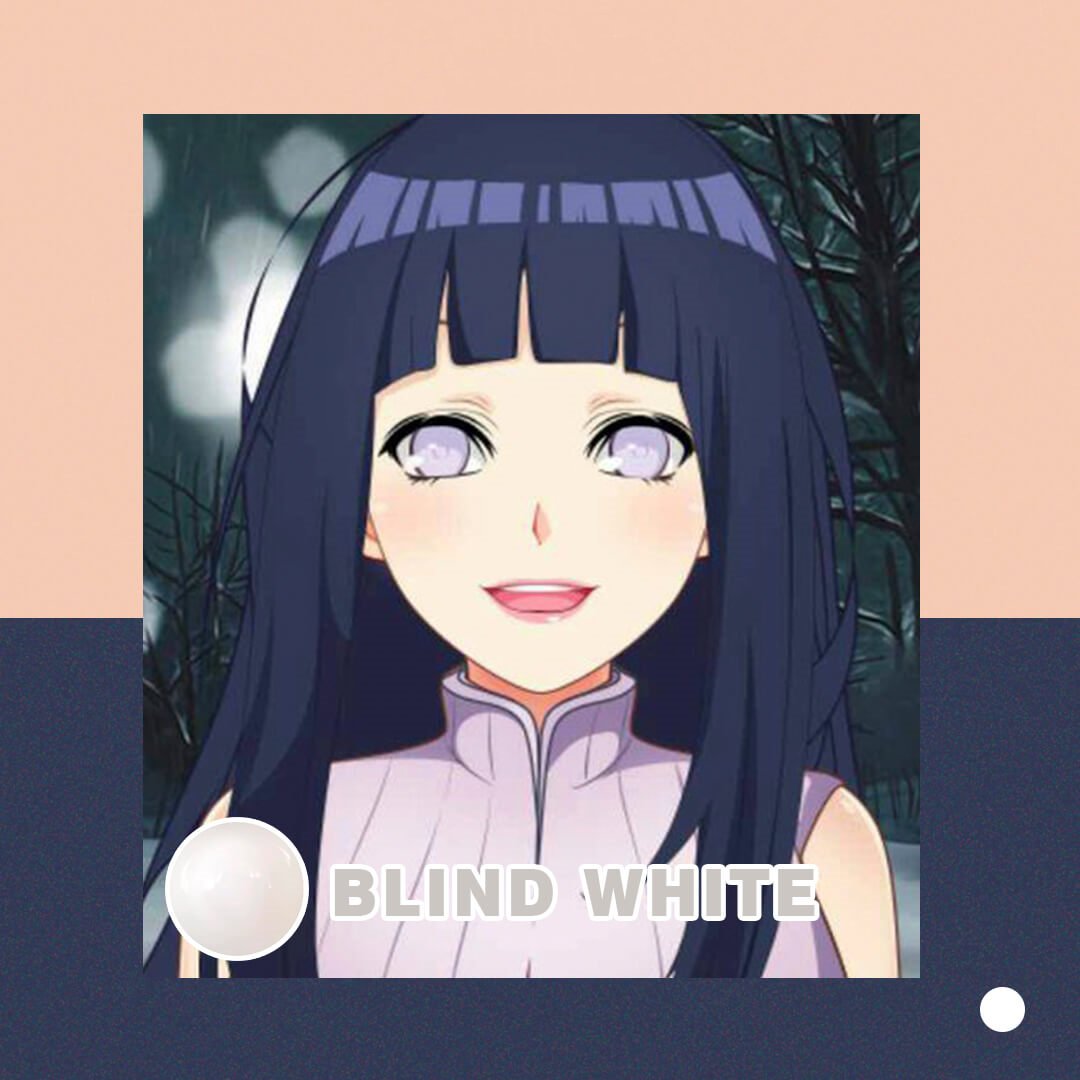 Blind White 1-year Halloween contact lenses