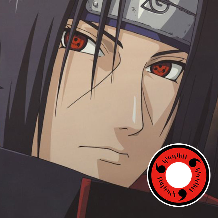 Eylumi Naruto Sasuke Red Sharingan Cosplay Contacts Colored Contact Lenses - image 2