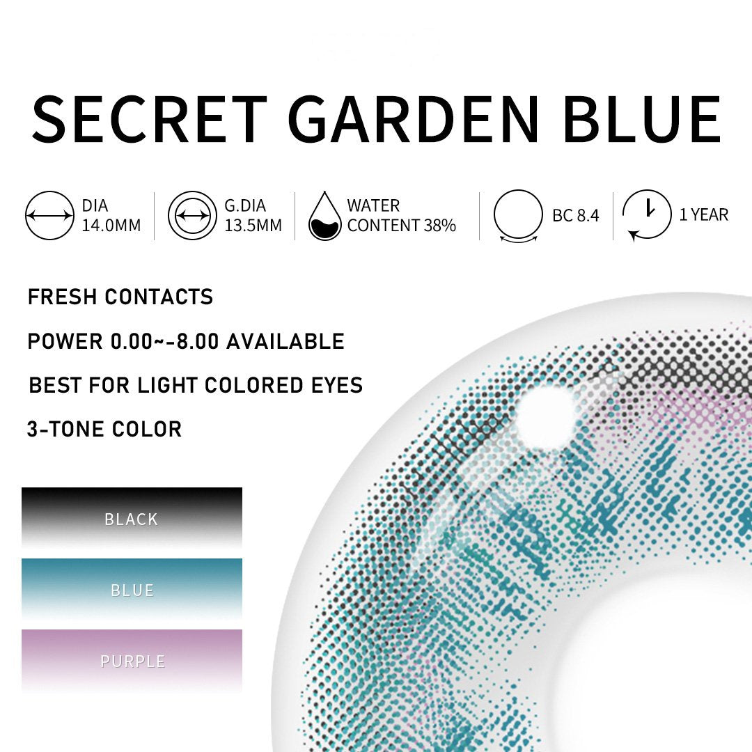 Eylumi Secret Garden Blue Colored Contact Lenses - image 4