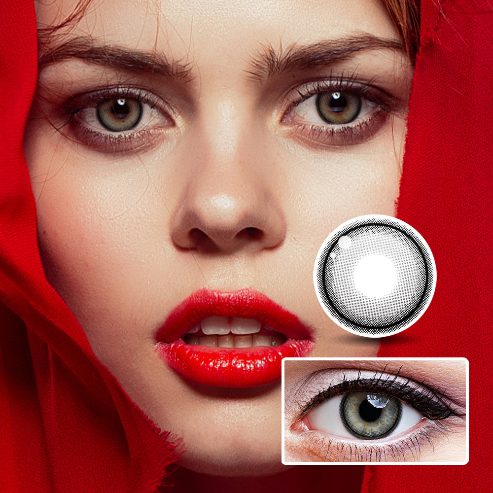 Eylumi Little Black Bean Colored Contact Lenses - Natural Black Eye Effect | 1-Year Reusable