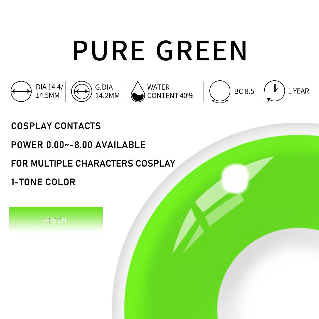 Eylumi Pure Green Colored Contact Lenses - image 4