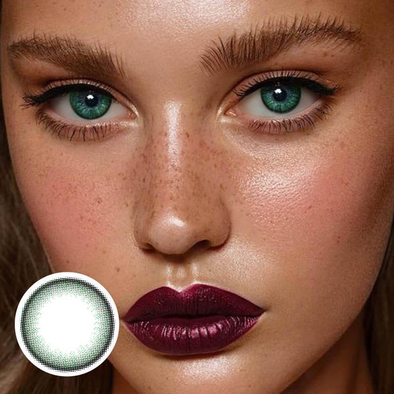 Eylumi Olivia Bubble Colored Contact Lenses - Natural Gray Eye Effect | 1-Year Reusable