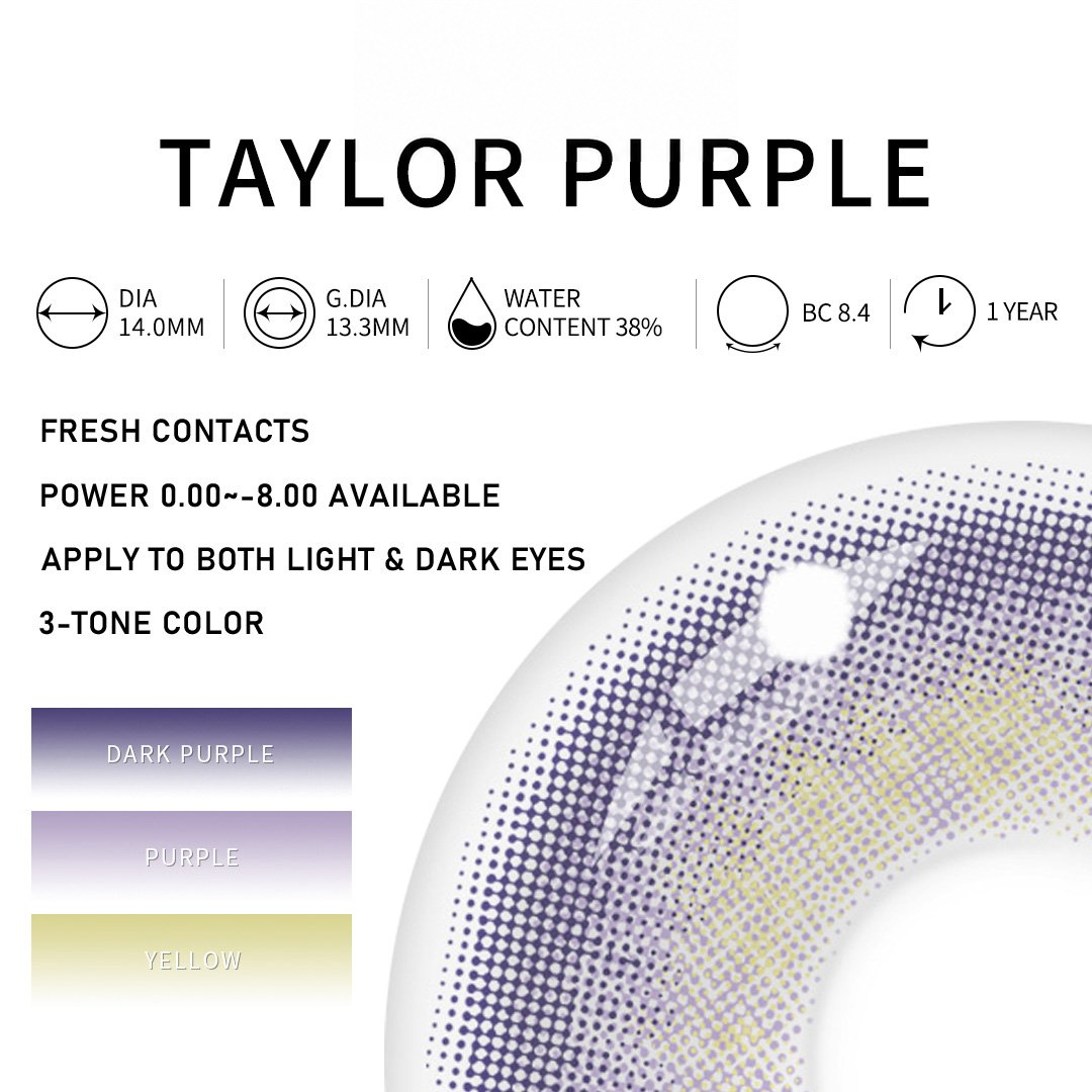 Eylumi Taylor Purple Colored Contact Lenses - image 4