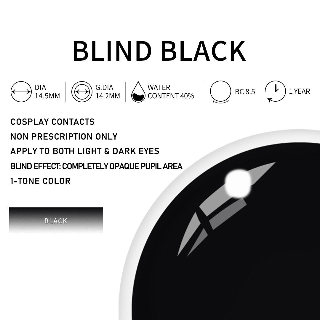 Eylumi Blind Black Colored Contact Lenses - image 4