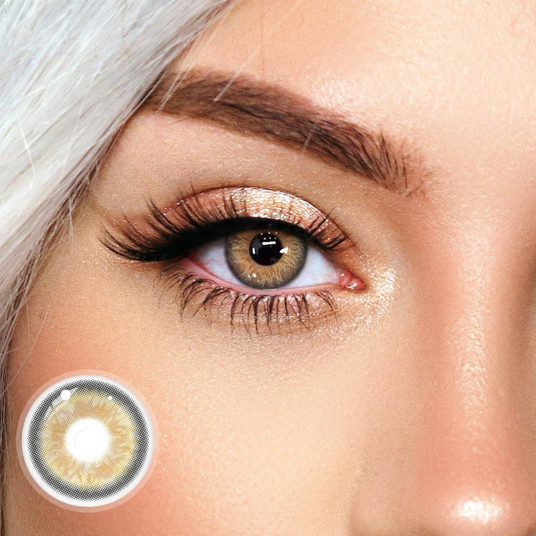 Eylumi Barbie Brown Colored Contact Lenses - Natural Brown Eye Effect | 1-Month Reusable