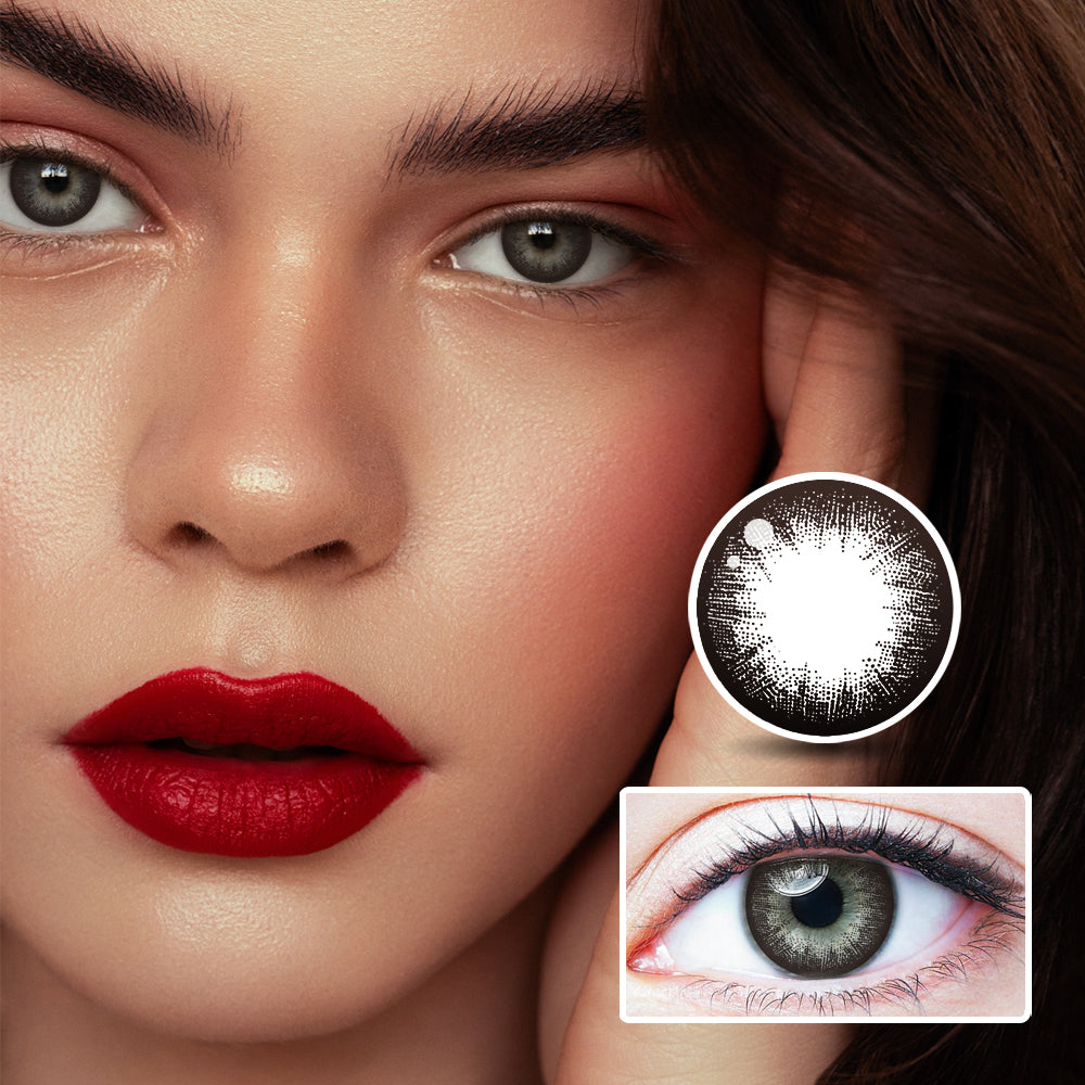 Eylumi Big Eyes Black Colored Contact Lenses - Natural Black Eye Effect | 1-Year Reusable