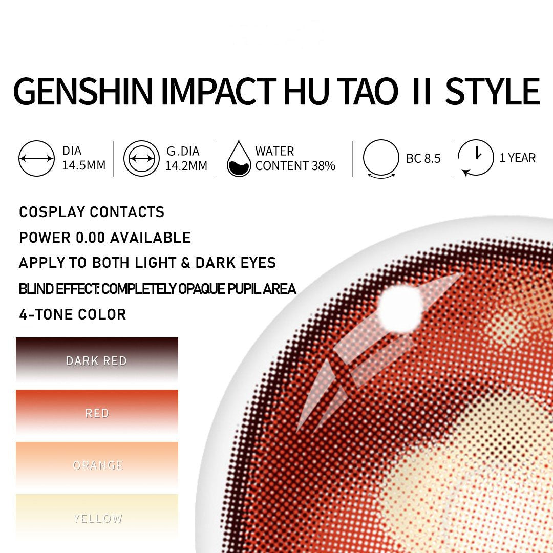 Eylumi Genshin Impact Hu Tao II Style Colored Contact Lenses - image 3