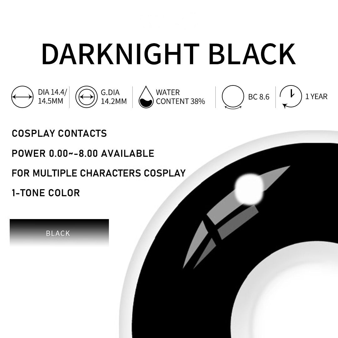Eylumi Darknight Black Colored Contact Lenses - image 4