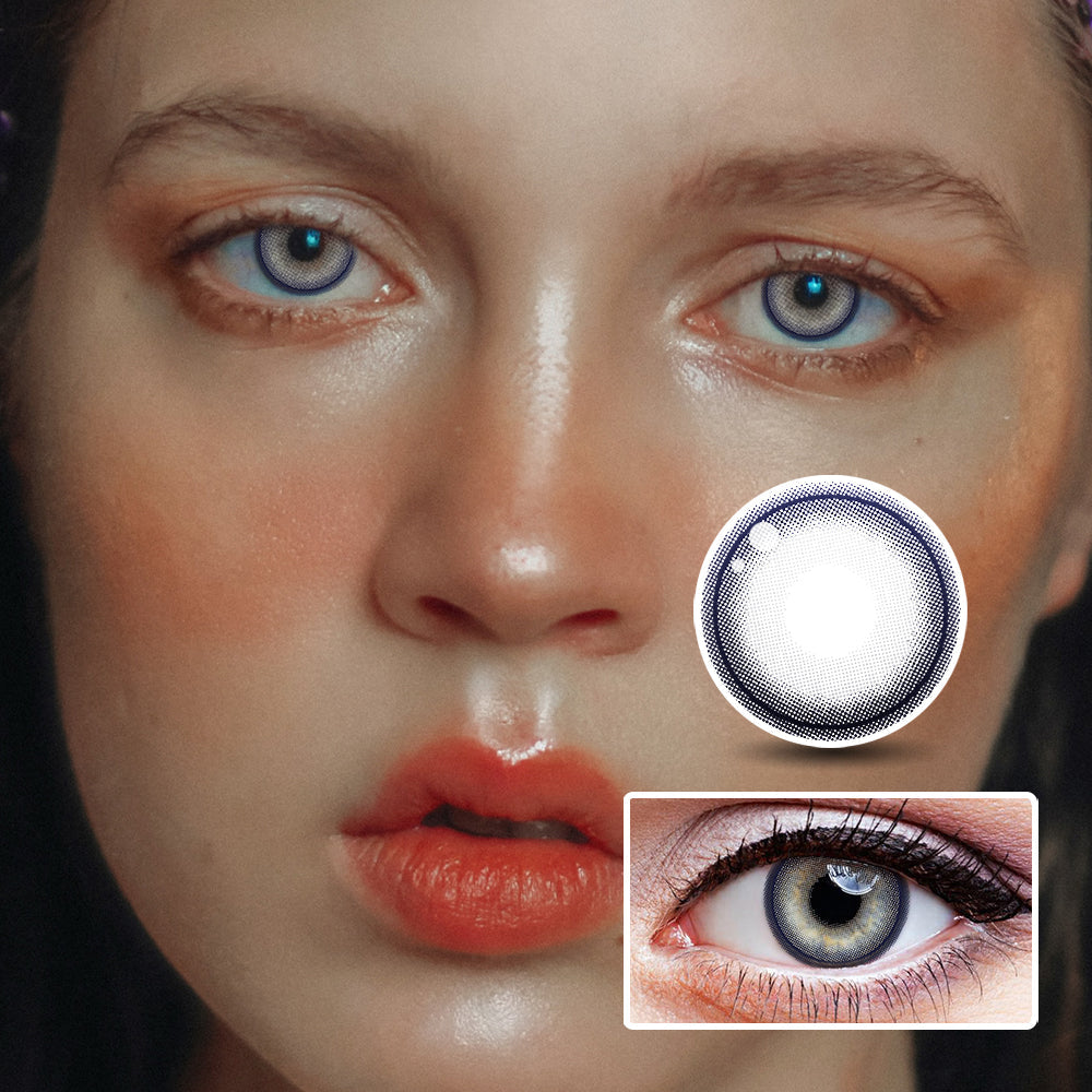 Eylumi Foggy Ice Thinning Colored Contact Lenses - Natural Eye Enhancement | 1-Year Reusable