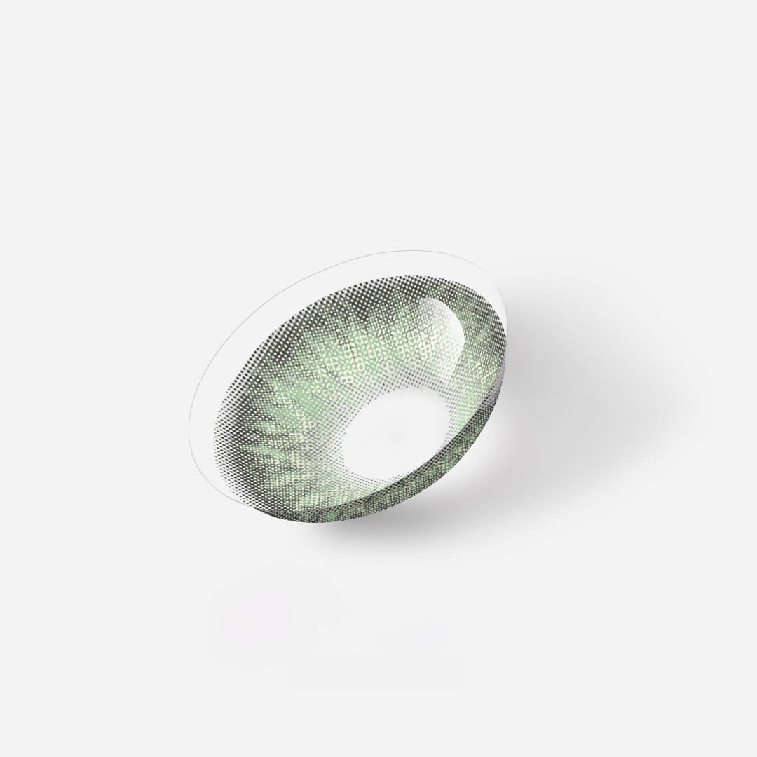 Fluffy Green enlarging colored contact lenses