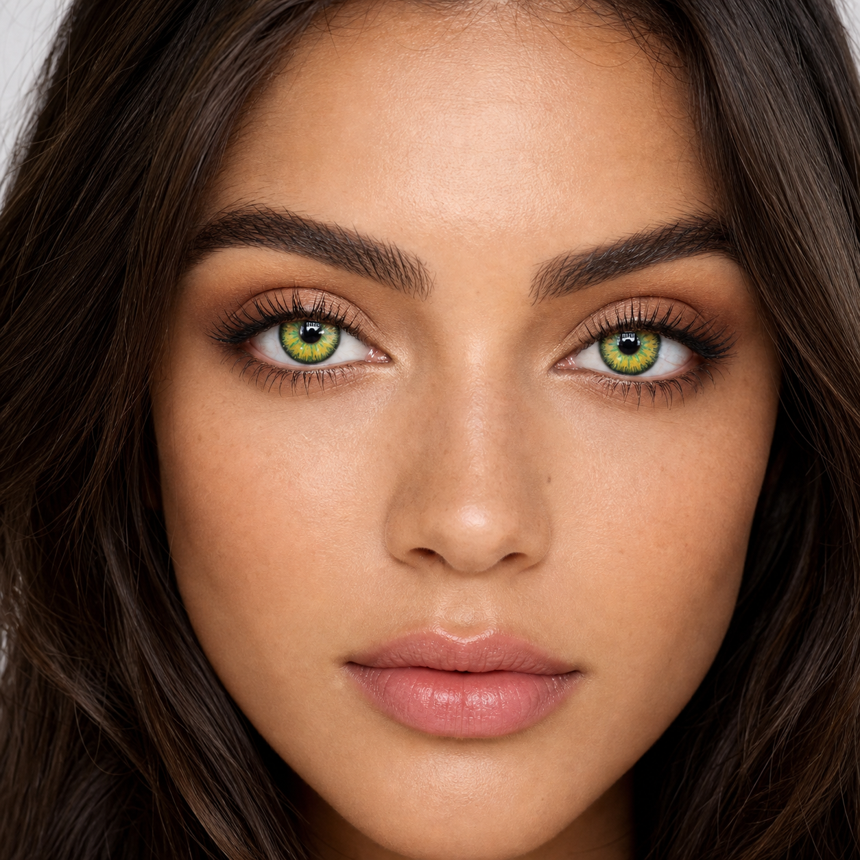 Eylumi Vega Yellow Green Colored Contact Lenses - Natural Green & Yellow Eye Effect | 6-Month Reusable
