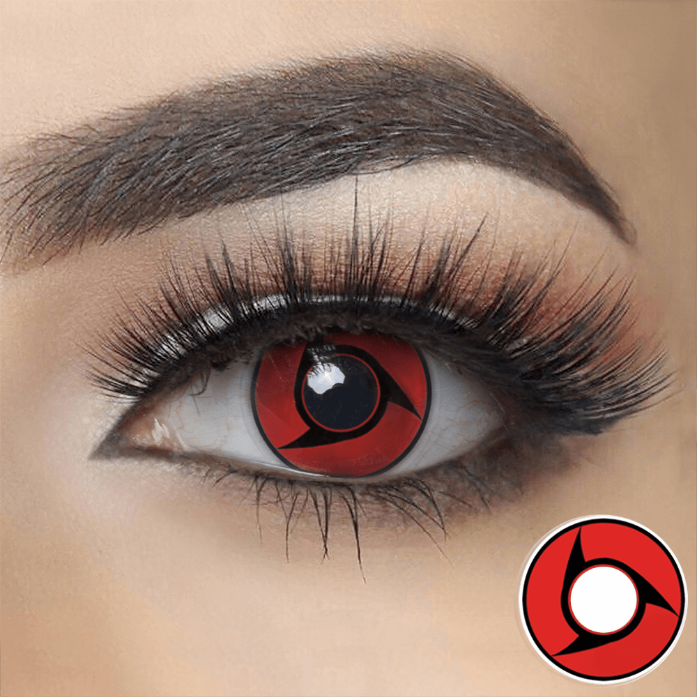 Eylumi Naruto Itachi Sharingan Cosplay Contacts Colored Contact Lenses - Bold Cosplay Effect | 1-Year Reusable