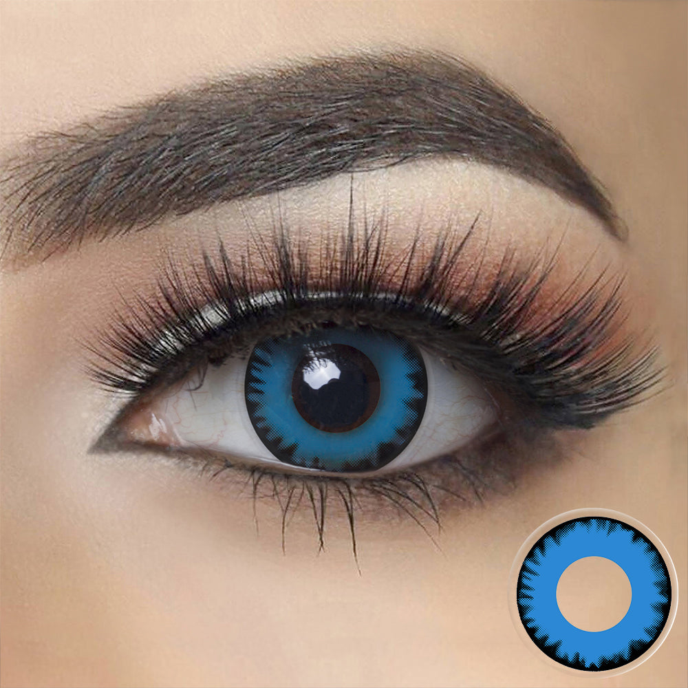 Eylumi Twilight Blue Werewolf Halloween Contacts Colored Contact Lenses - Bold Cosplay Effect | 1-Year Reusable