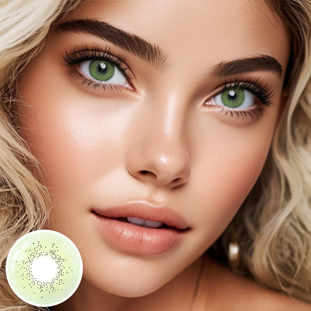 Eylumi Ocean Green Colored Contact Lenses - Natural Green Eye Effect | 1-Year Reusable