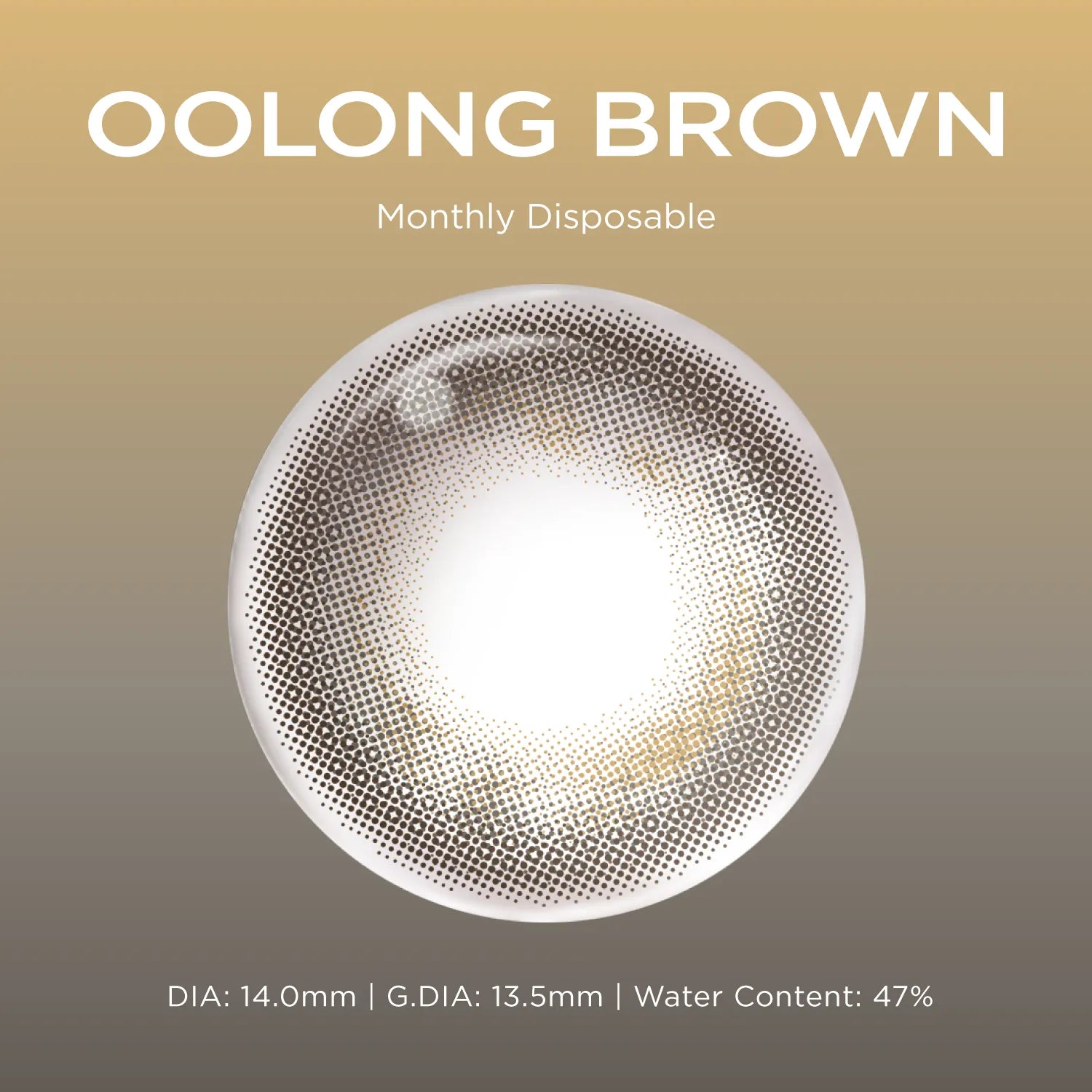 Oolong Brown monthly contact lens color pattern