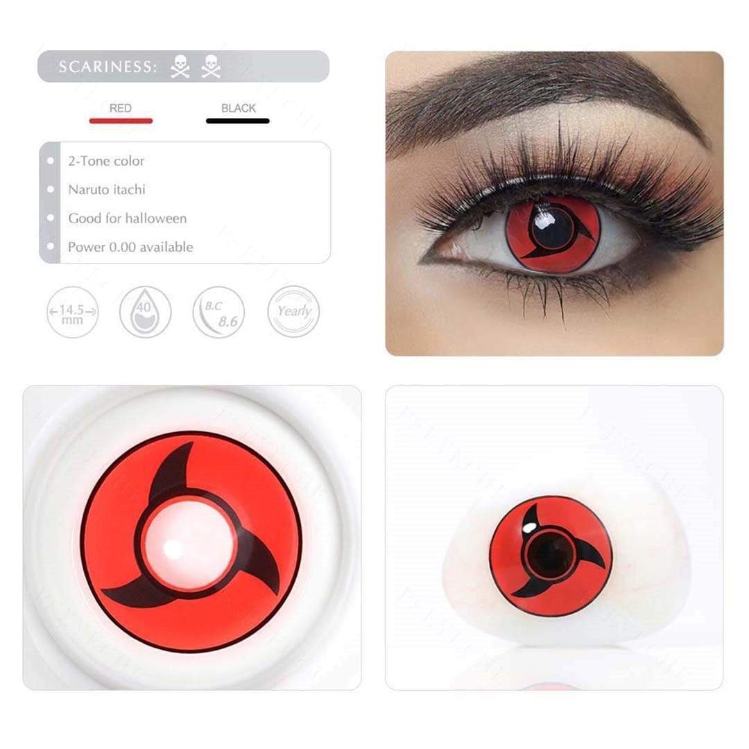 Eylumi Naruto Itachi Sharingan Cosplay Contacts Colored Contact Lenses - image 3