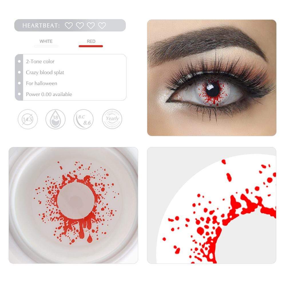 Eylumi Crazy Blood Splat Halloween Contacts Colored Contact Lenses - image 3
