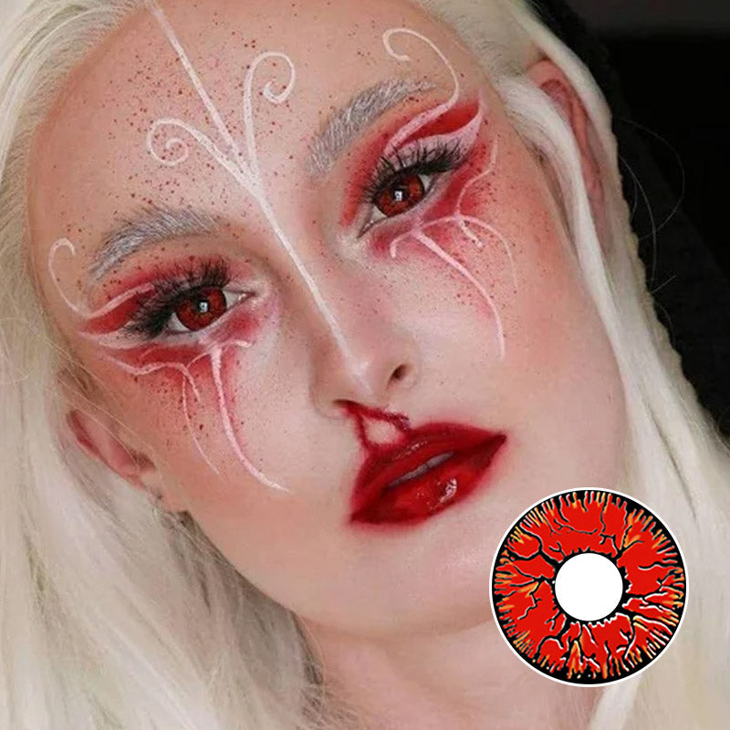 Eylumi Red Crack Halloween Contacts Colored Contact Lenses - image 2