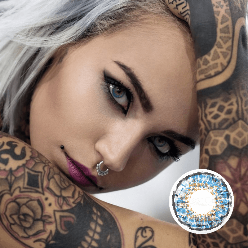 Eylumi 3 Tone True Sapphire Colored Contact Lenses - image 4