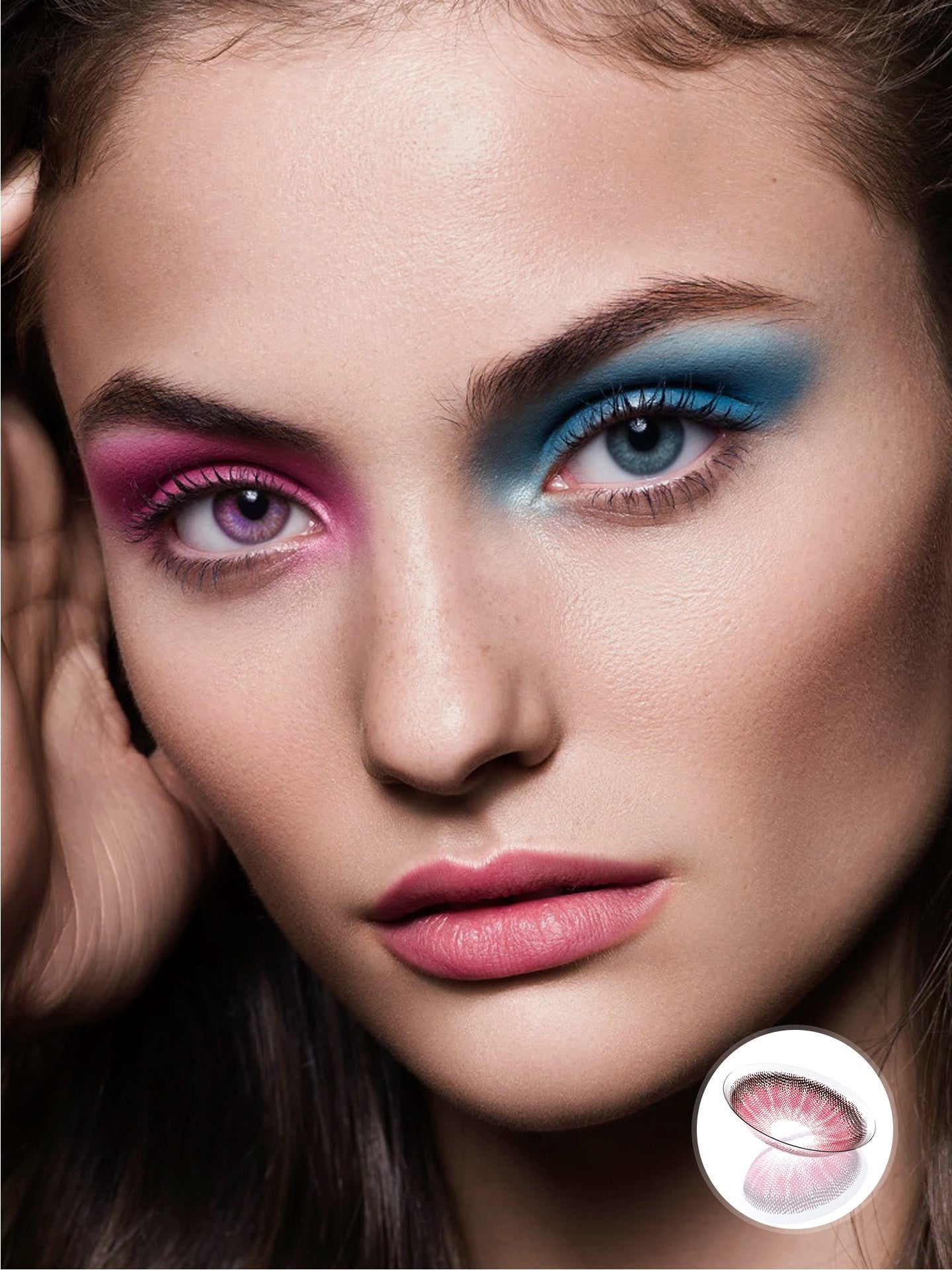 Vivid and bold colored contact lens look