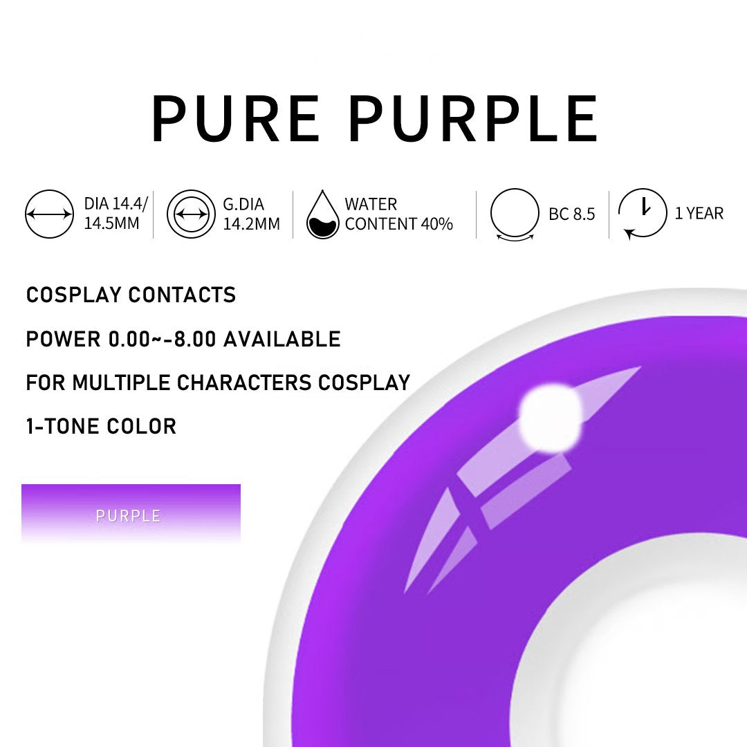 Eylumi Pure Purple Colored Contact Lenses - image 3