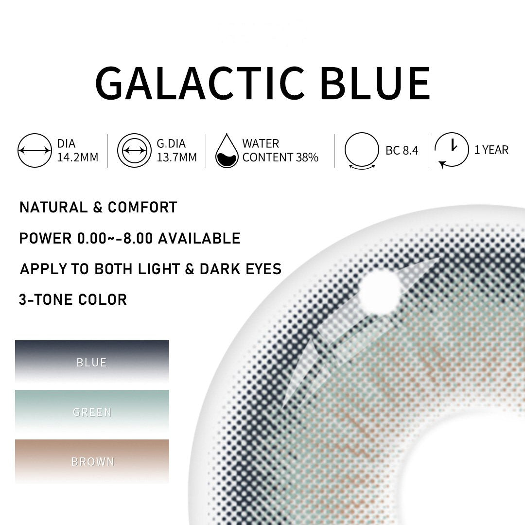 Eylumi Galactic Blue Colored Contact Lenses - image 4