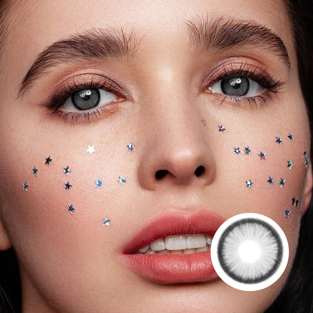 Eylumi Diamond Sugar Ash Colored Contact Lenses - Natural Eye Enhancement | 1-Year Reusable
