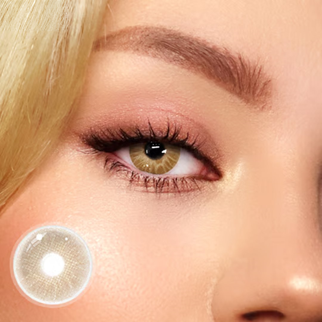 Eylumi Celestial Brown Colored Contact Lenses - Natural Brown Eye Effect | 1-Year Reusable
