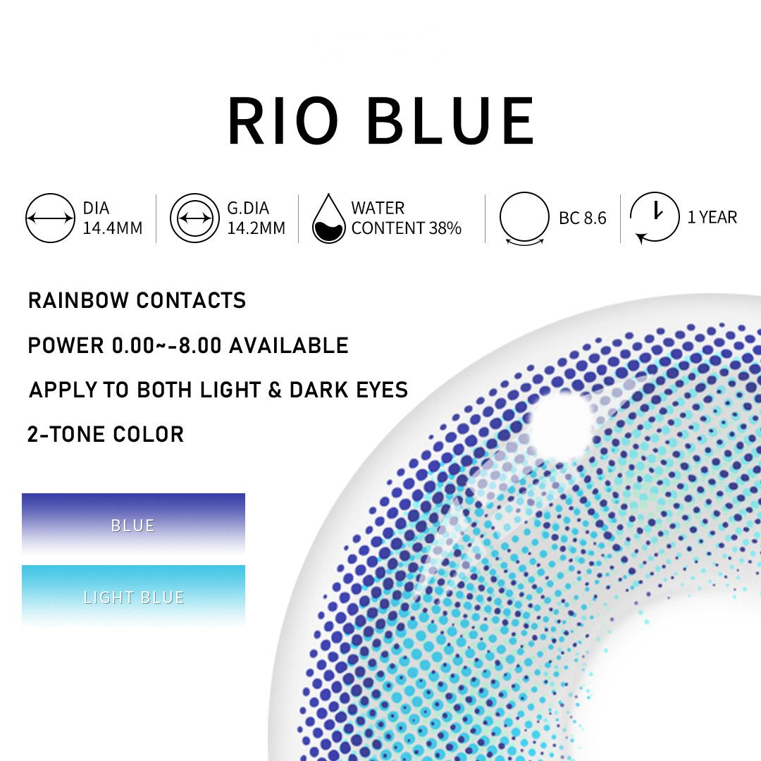 Eylumi Rio Blue Colored Contact Lenses - image 4