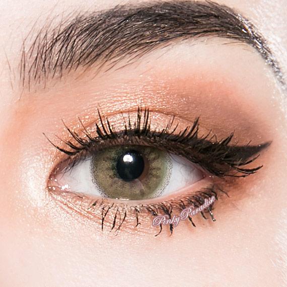 Eylumi Princess Pinky Sensual Green Colored Contact Lenses - Natural Green Eye Effect | 1-Year Reusable
