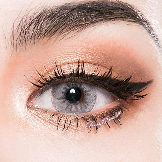 Eylumi Princess Pinky Sensual Grey Colored Contact Lenses - Natural Gray Eye Effect | 1-Year Reusable