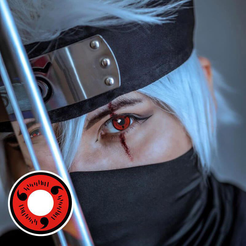 Eylumi Naruto Sasuke Red Sharingan Cosplay Contacts Colored Contact Lenses - image 3