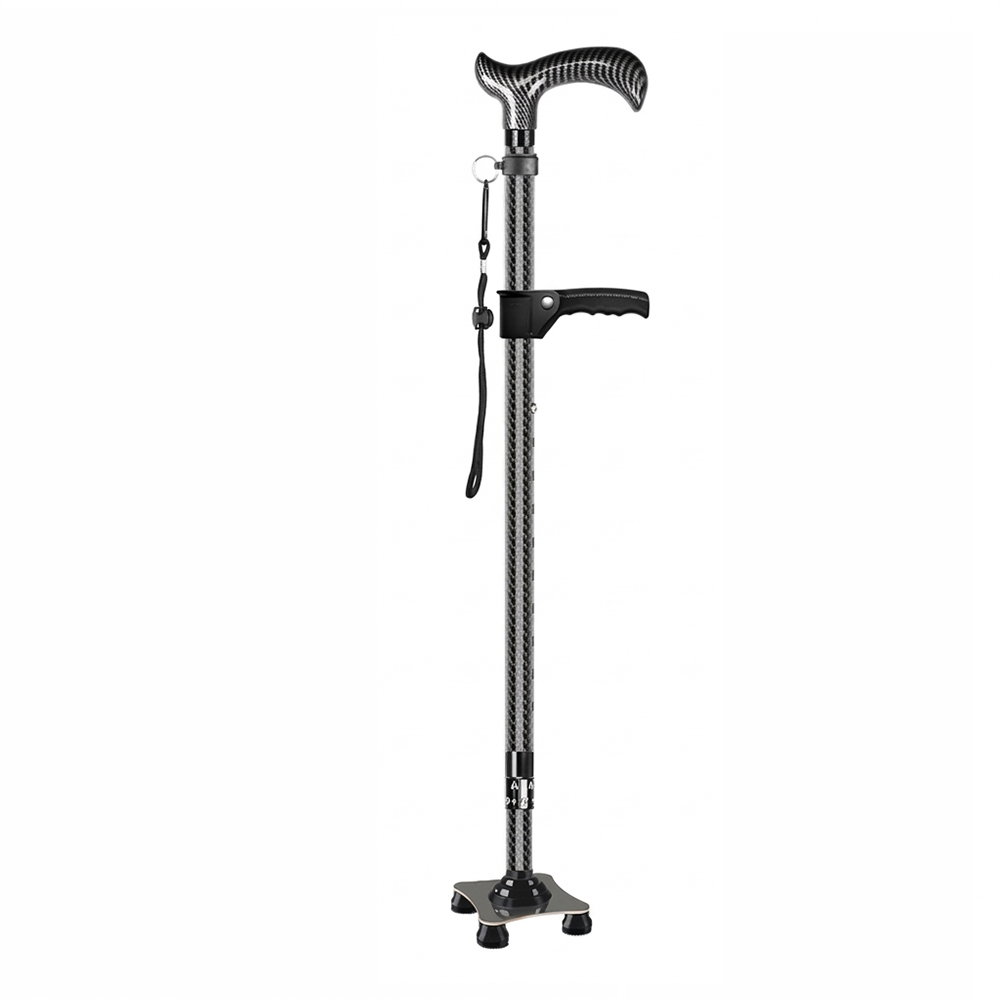 Adjustable Carbon Fiber Walking Cane with Dual Handle