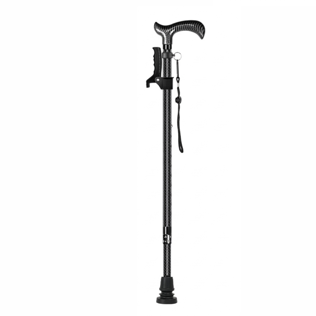 Adjustable Carbon Fiber Walking Cane with Dual Handle