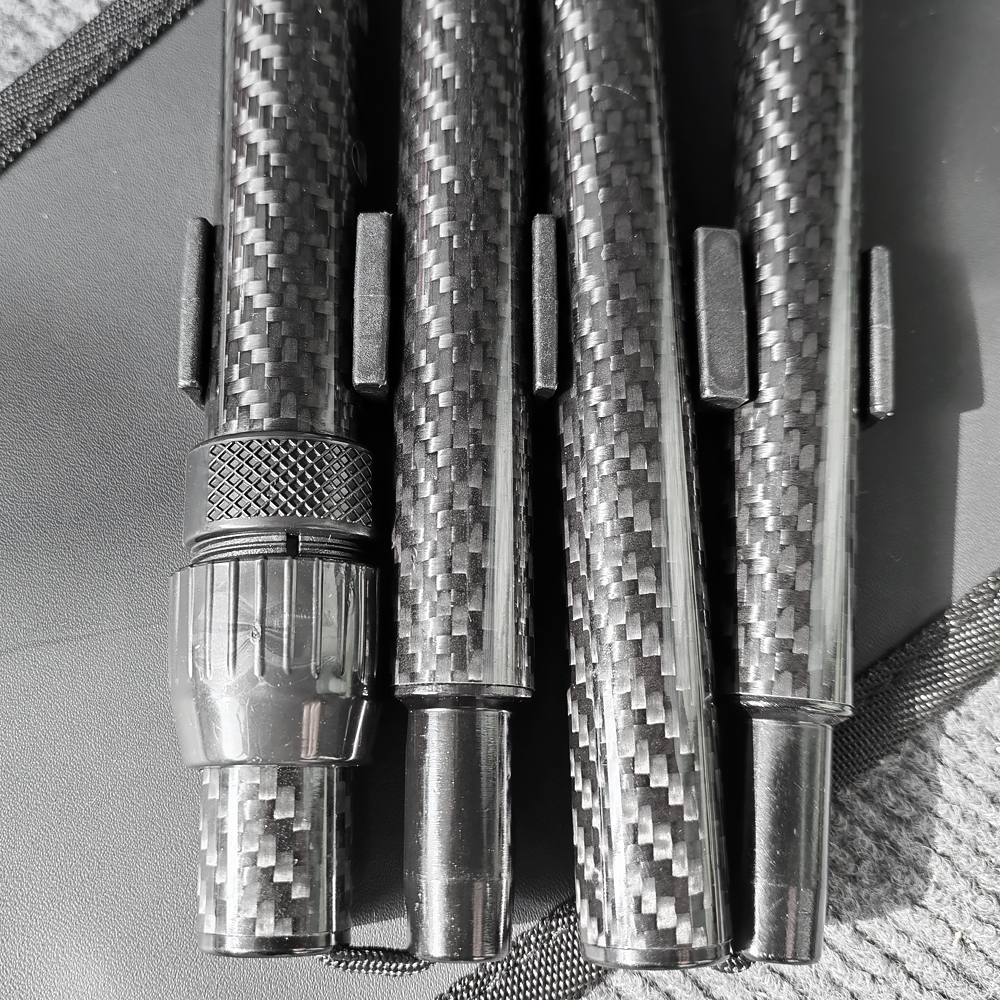 Folding Carbon Fiber Cane - 5 Adjustable Heights, Ergonomic Handle, With Carry Bag