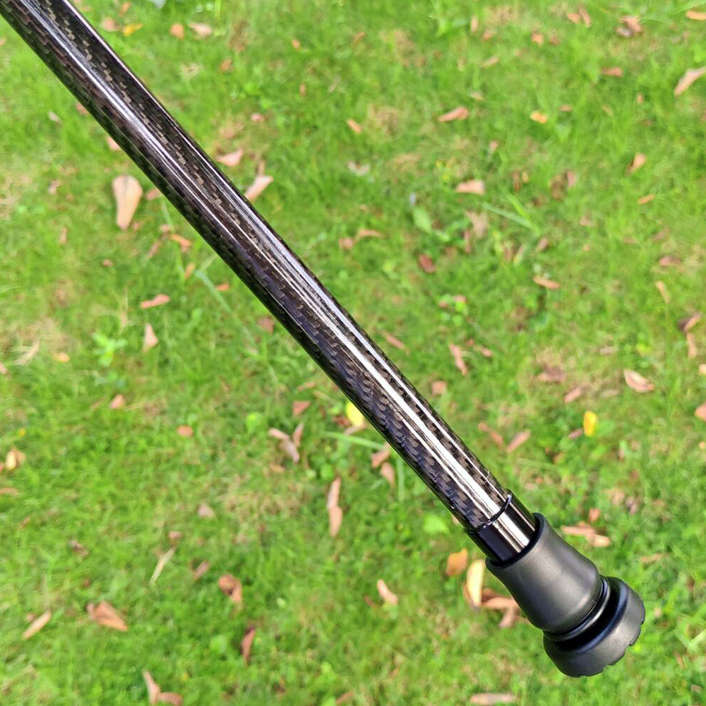 Lightweight Carbon Fiber Cane with Handcrafted Wood Handle | 10-Position Adjustable Walking Cane with 2 Tips